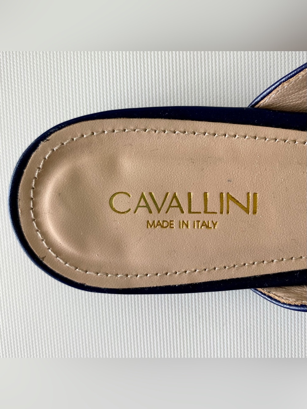Cavallini blue leather slip-on mule shoes. 💙 - Picture 6 of 7